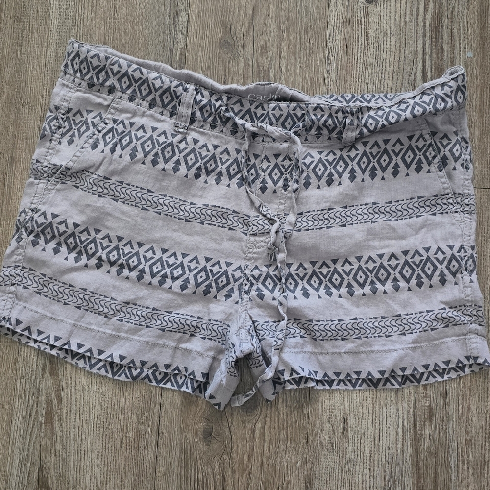 100% Linen drawstring shorts